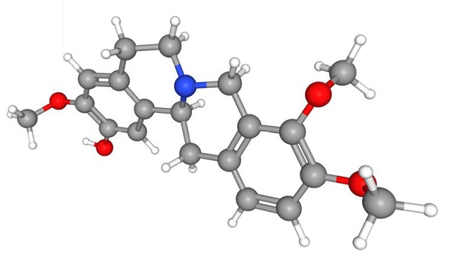 3D structure of Tetrahydrocolumbamine